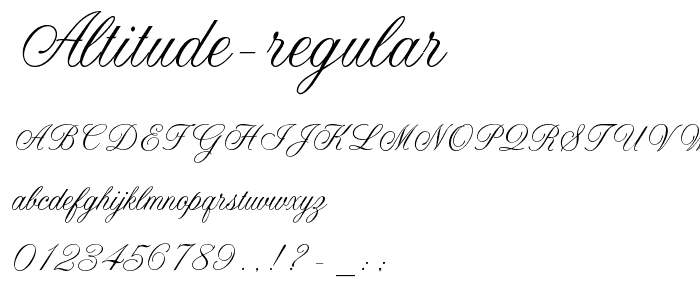 Altitude-Regular font