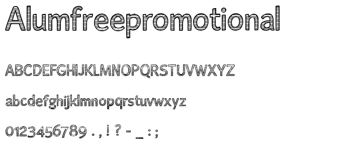 AlumFreePromotional font