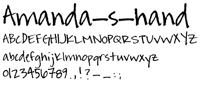 Amanda s Hand font