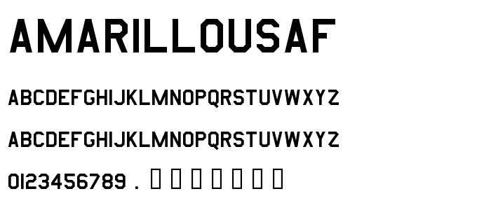 AmarilloUSAF font