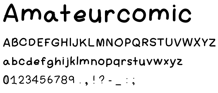 AmateurComic font