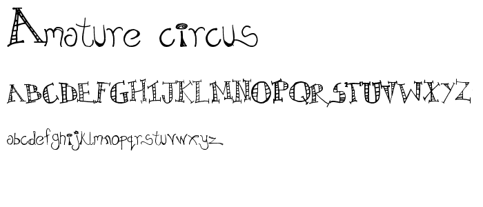 Amature Circus font