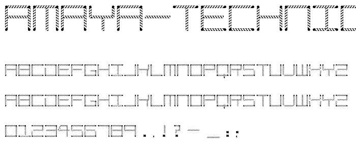 Amaya Technical Leaves Regular font