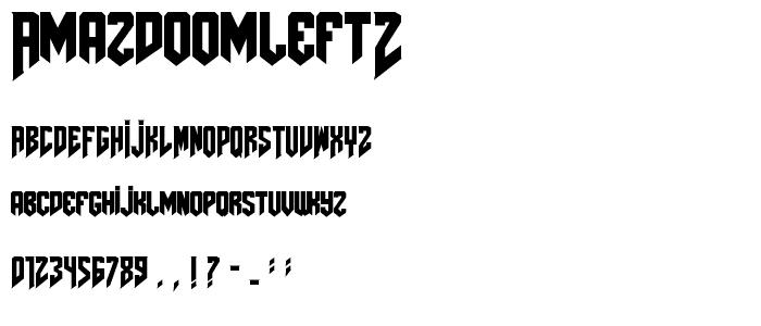 AmazDooMLeft2 font