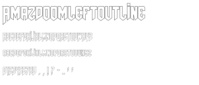 AmazDooMLeftOutline font