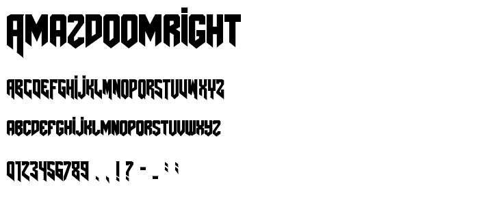 AmazDooMRight font