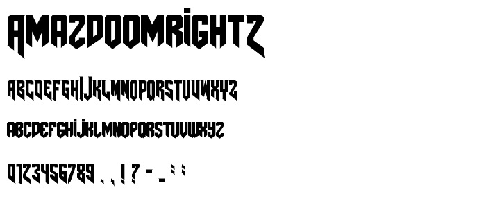 AmazDooMRight2 font