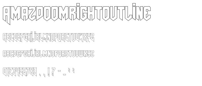 AmazDooMRightOutline font