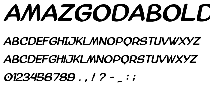AmazGoDaBold font