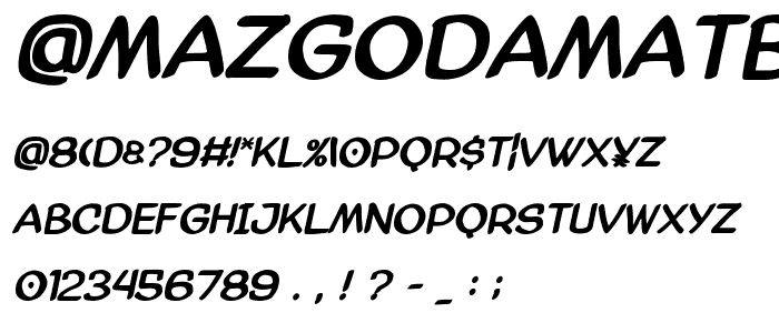 AmazGoDaMatBold font