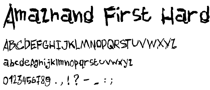 AmazHand_First_Hard font
