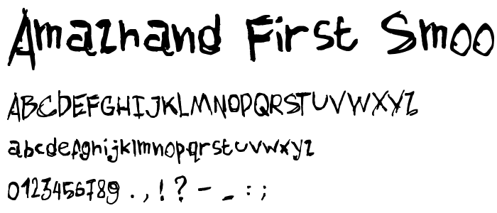 AmazHand_First_Smooth font