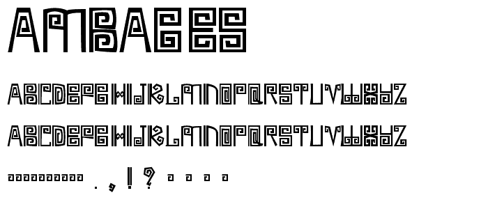 Ambages font