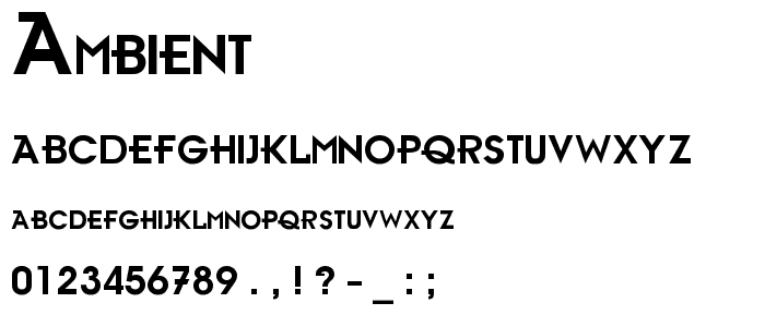 Ambient font