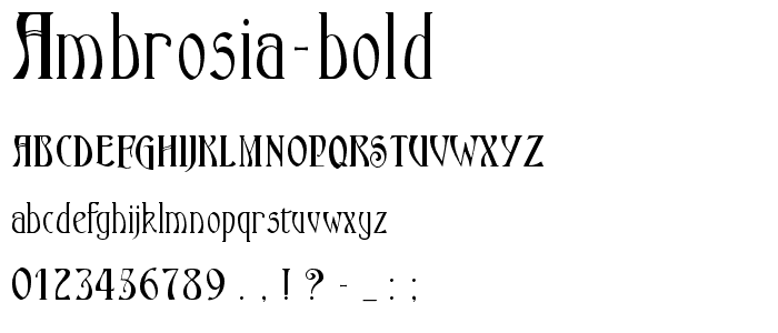 Ambrosia Bold font