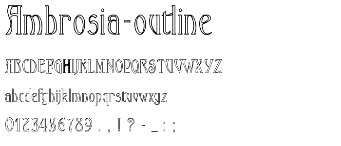 Ambrosia Outline font