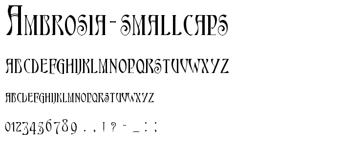 Ambrosia SmallCaps font