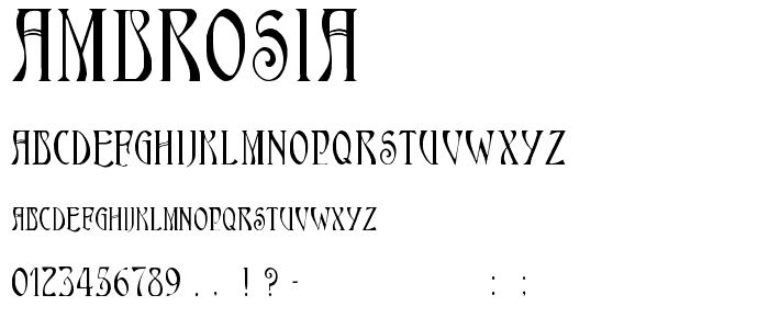 Ambrosia font