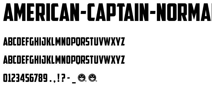 American Captain Normal font