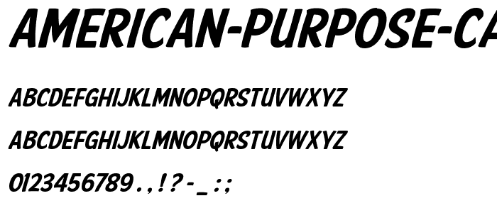 American Purpose Casual 02 font