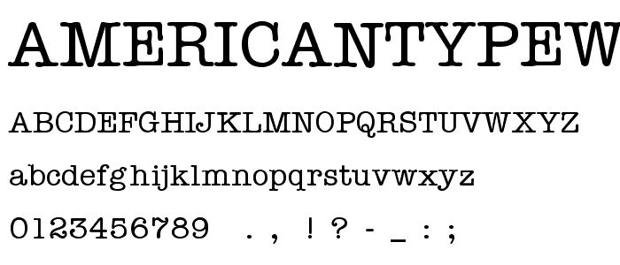AmericanTypewriter-Light font
