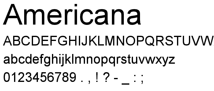 Americana font