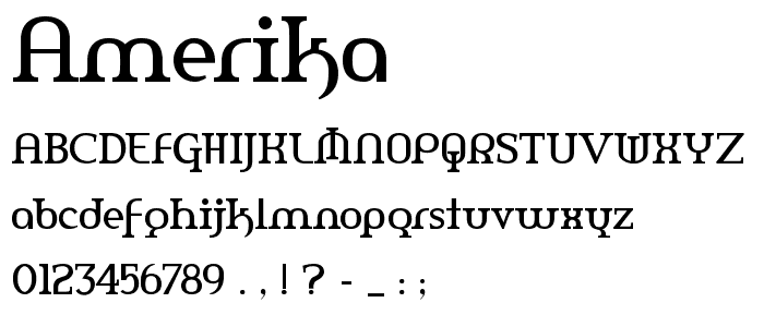 Amerika font