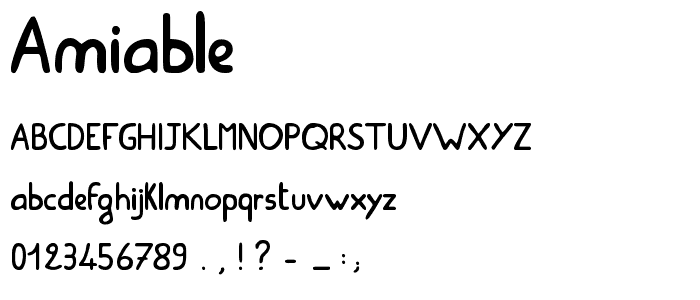 Amiable font