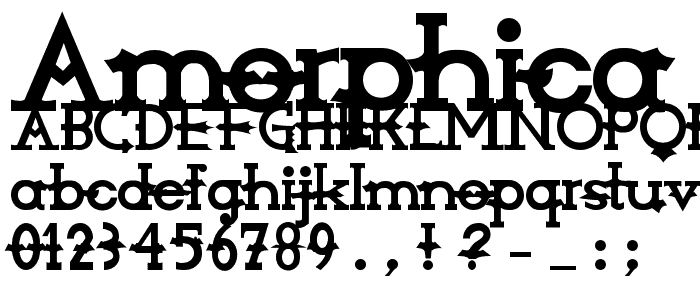 Amorphica font