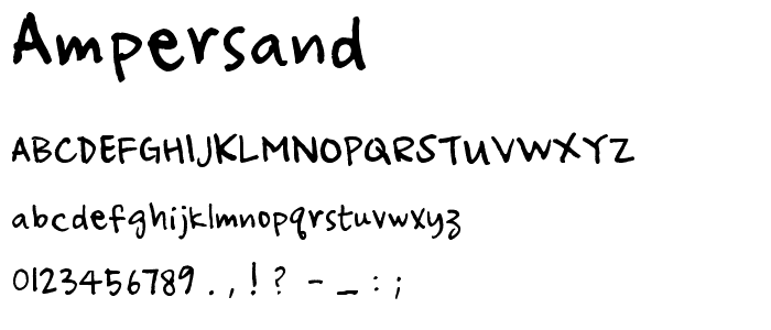 Ampersand font