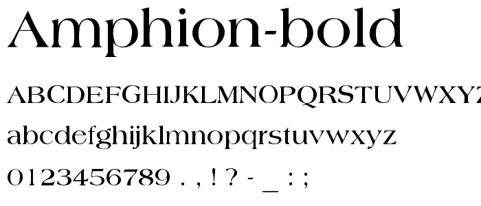 Amphion Bold font