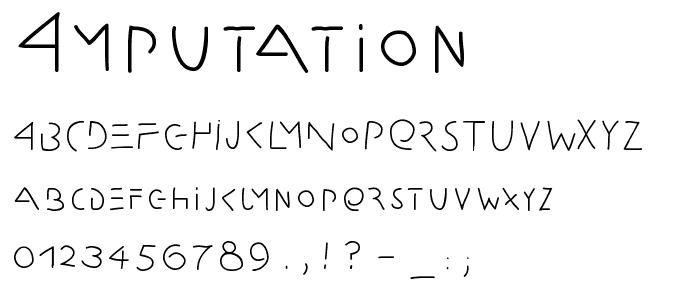 Amputation font