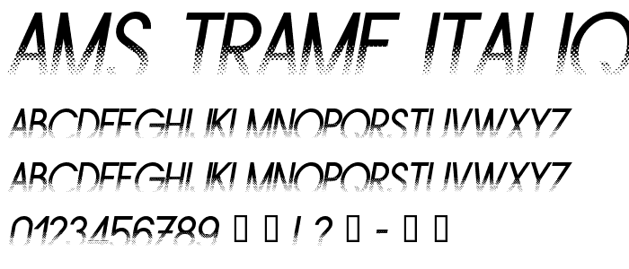 Ams Trame Italique font