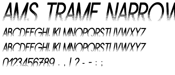 Ams Trame Narrow Italique font
