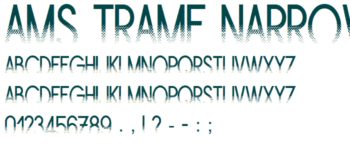 Ams Trame Narrow font