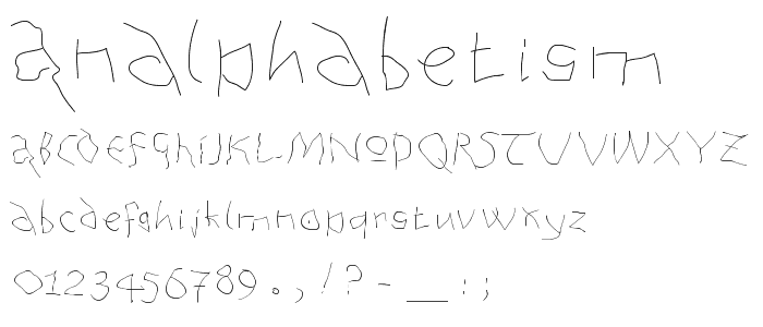 AnAlphaBetIsm font