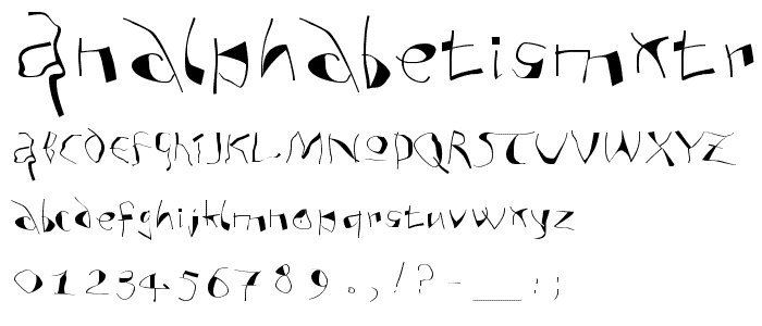 AnAlphaBetIsmXtreme font