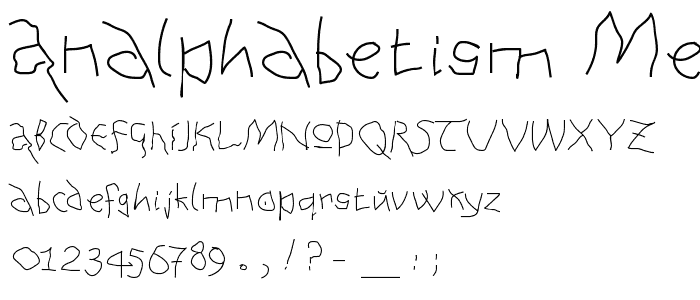 AnAlphaBetIsm-Medium font