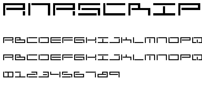 AnaScript font