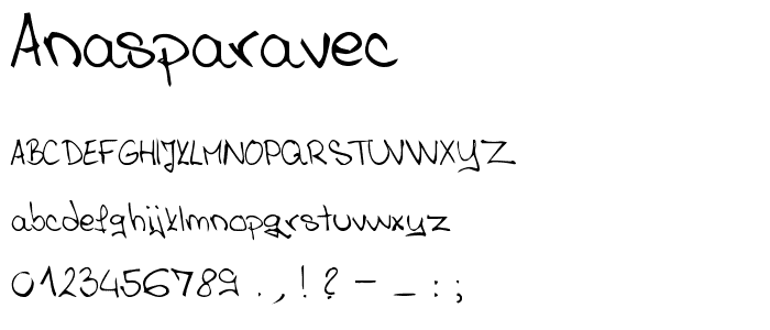 AnaSparavec font