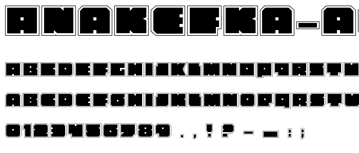 Anakefka Academy font