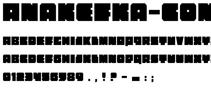 Anakefka Condensed font