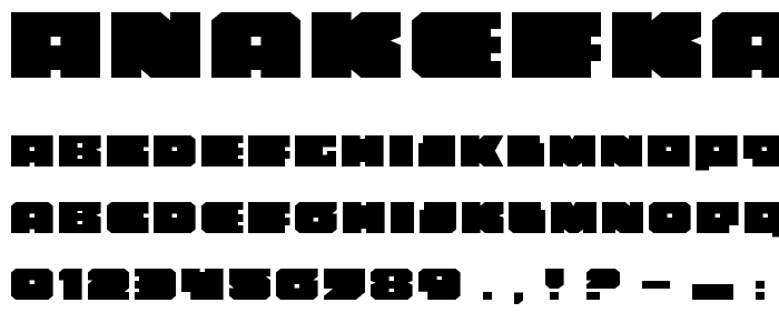 Anakefka Expanded font