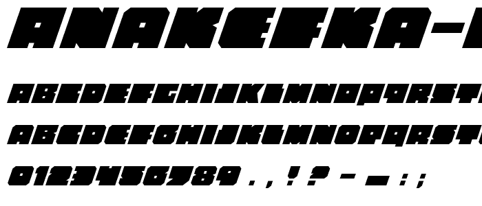 Anakefka Italic police