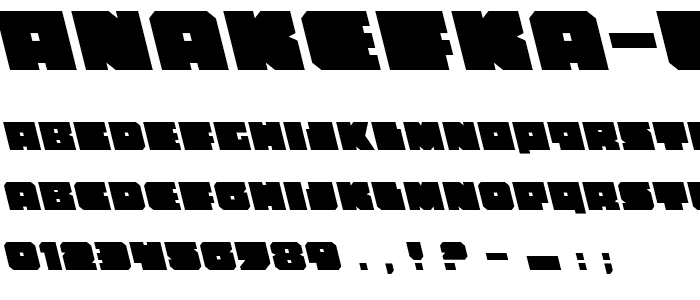 Anakefka Leftalic font