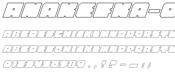 Anakefka Outline Italic font