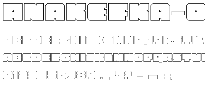 Anakefka Outline font