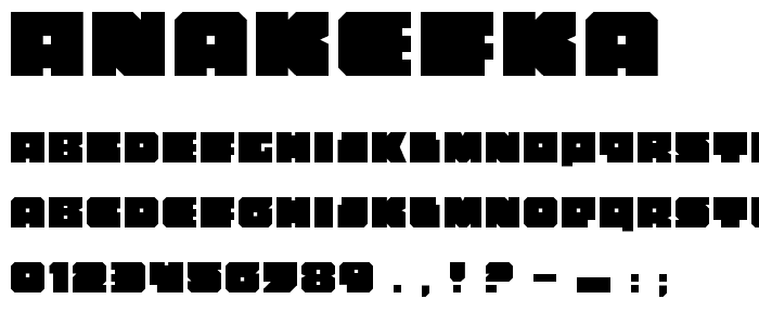 Anakefka font