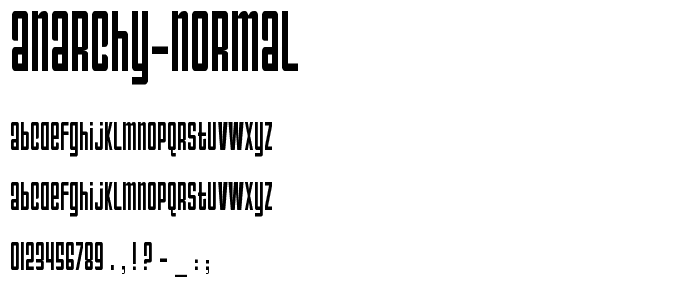 Anarchy Normal font