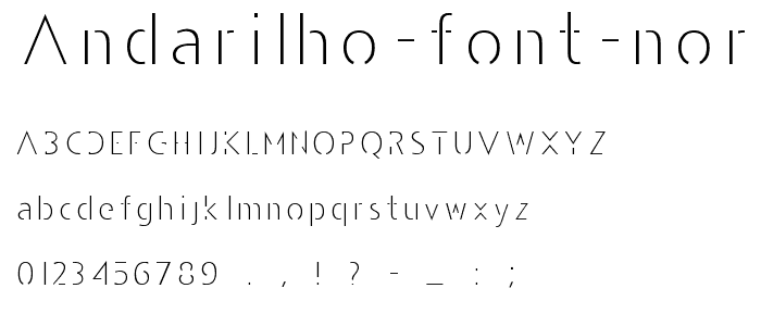Andarilho Font Normal font
